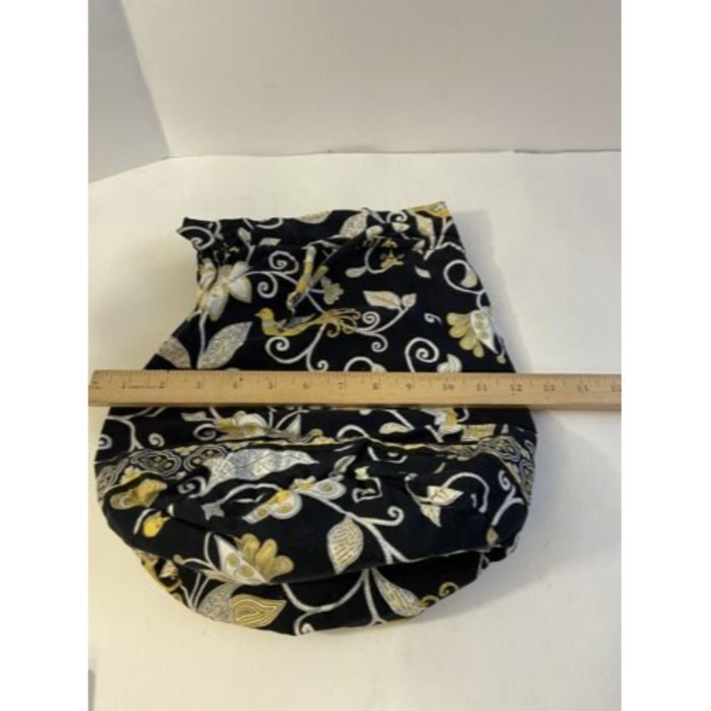 Vera‎ Bradley Wet/Dry Bag Black Yellow Songbird 12x14”